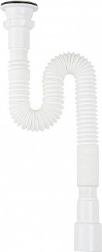Aquant F213-55-MR Гофросифон 1 1/4"х40/50, 612-1270мм, винт 64мм, вып. нерж. сталь (аналог АНИ G216)
